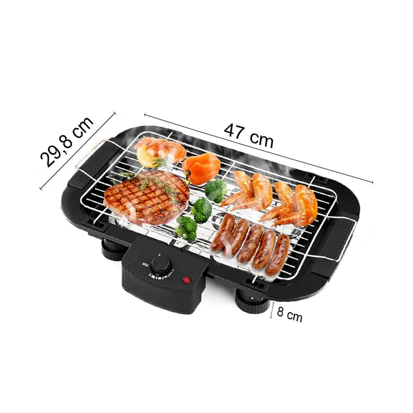 082 Smokeless Electric Indoor Barbecue Grill, 2000w 