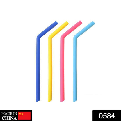 584 Food Grade Silicone Straws (4pcs) 