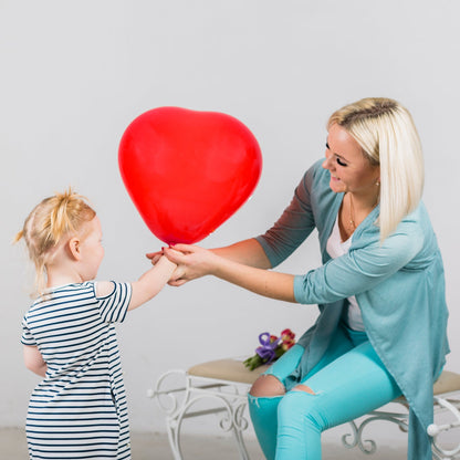 8891 Heart shaped balloons Kinds of Rainbow Party Latex Balloons for Birthday / Anniversary / Valentine's / Wedding / Engagement Party Decoration Multicolor (20 Pcs Set)