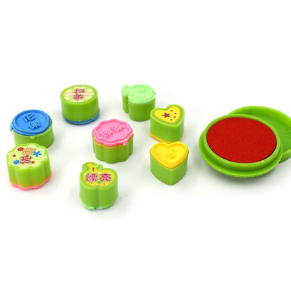 4806 9 Pc Stamp Set used in all types of household places by kids and childrens for playing purposes. 