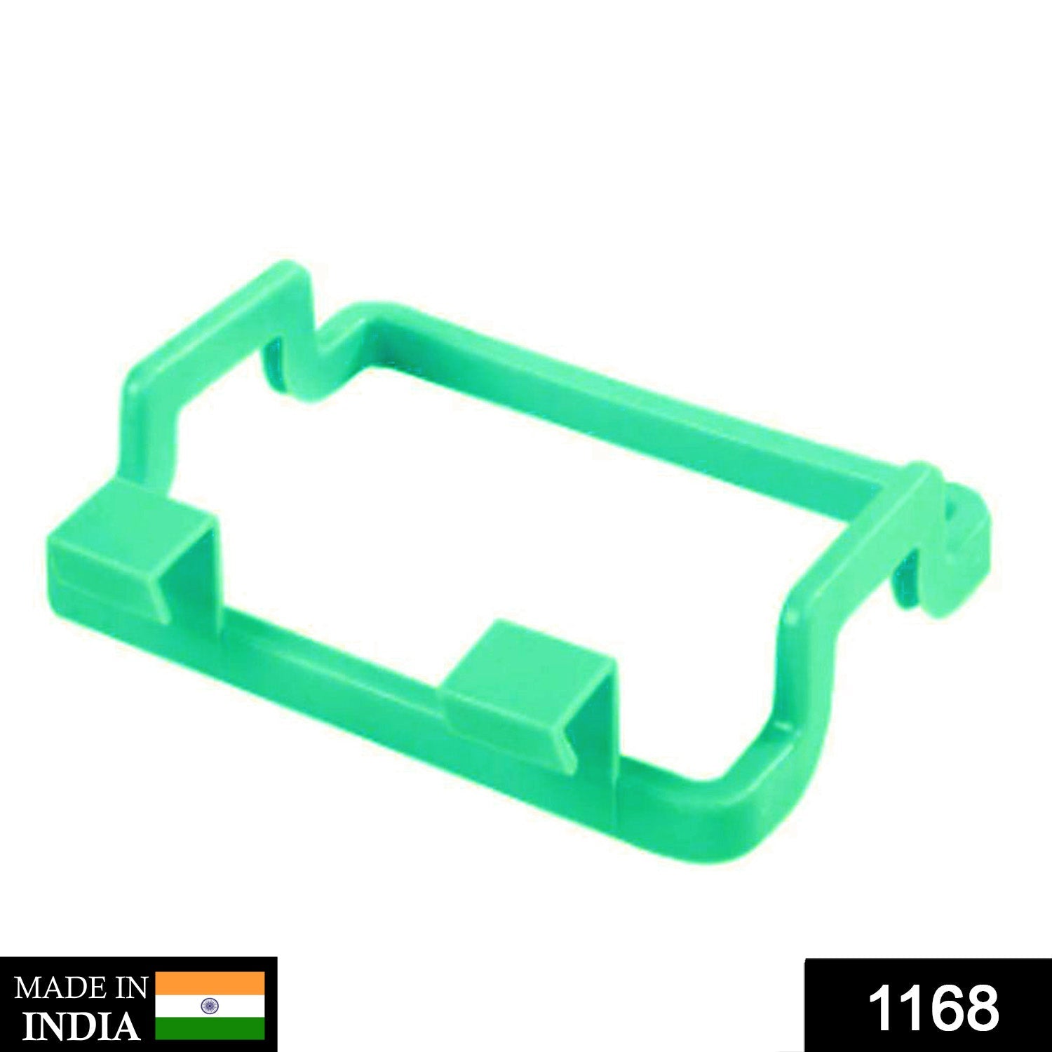 1168 Kitchen Plastic Garbage Bag Rack Holder ( Green Color ) 