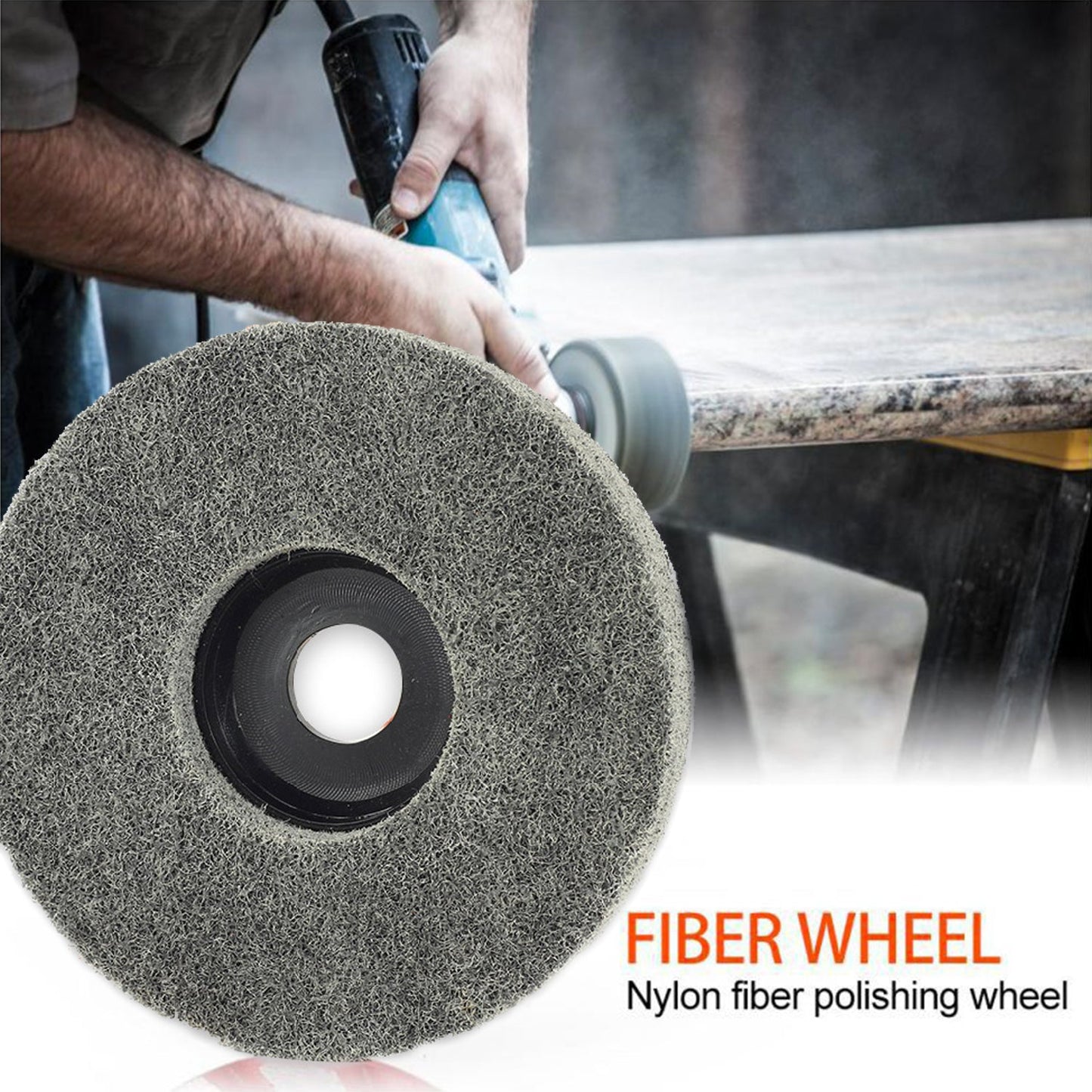 1786 100mm Nylon Fiber Polishing Wheel Grinding Disc For Angle Grinder (1Pc) 