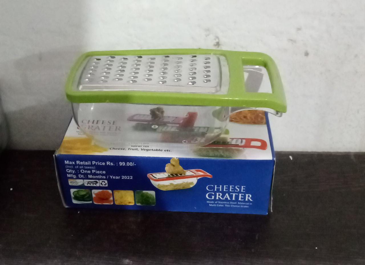 Cheese Grater / Slicer / Chopper With Stainless Steel Blades