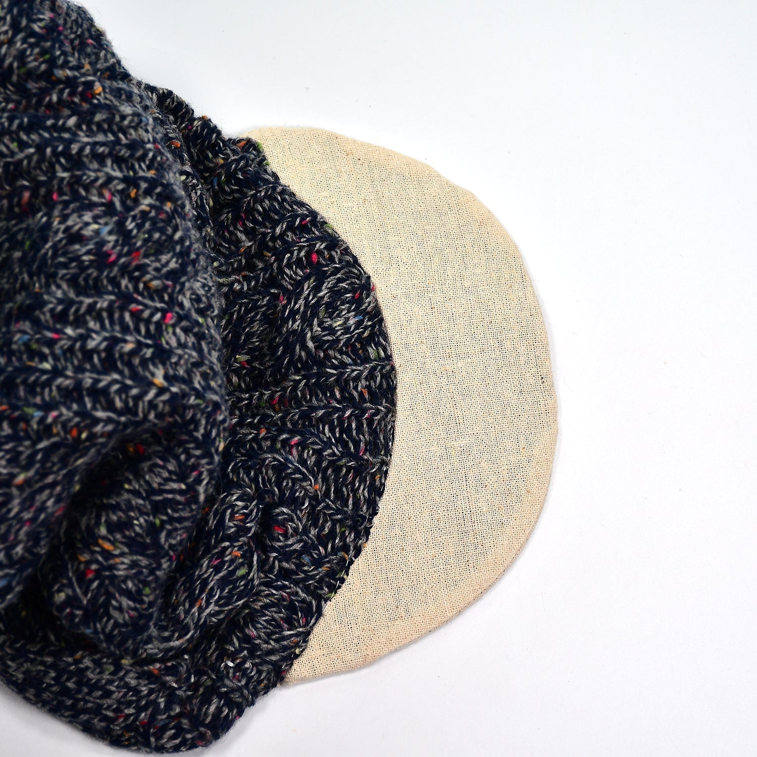 6345 Solid Texture Winter Woolen Beanie Caps 