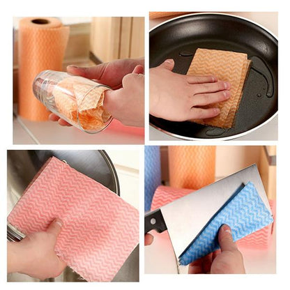 1601 Non Wooven Fabric Disposable Handy Wipe Cleaning Cloth Roll (1Pc) 