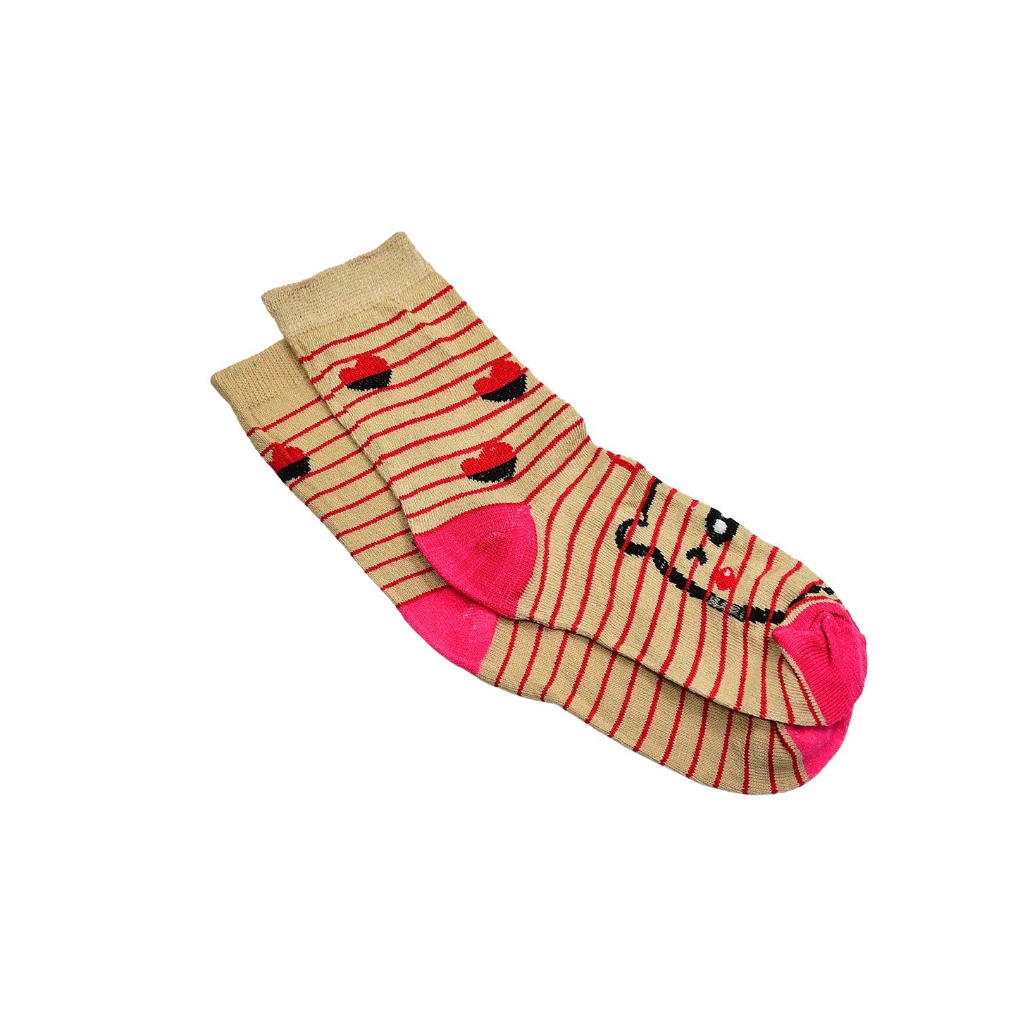 6361 1PAIR SOCKS PRINTED TRENDY MULTIPLE DESIGNER SOCKS 