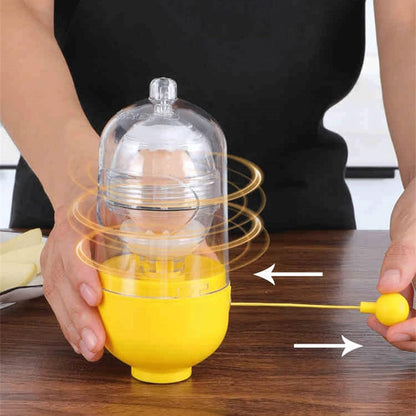 7156A MANUAL EGG PULLER SCRAMBLER HOUSEHOLD WHITE EGG YOLK MIXER KITCHEN TOOL MIX MANUAL SCRAMBLER CONVENIENT WITHOUT BREAKING EGGS.