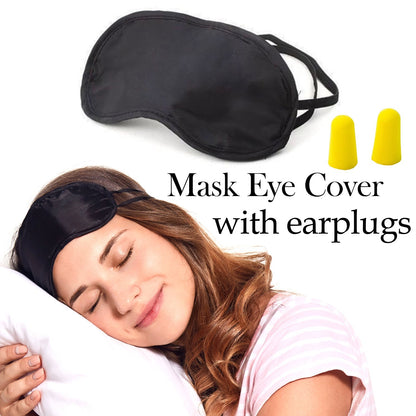 7208 Super Smooth Sleep Mask Eye Cover with earplugs 