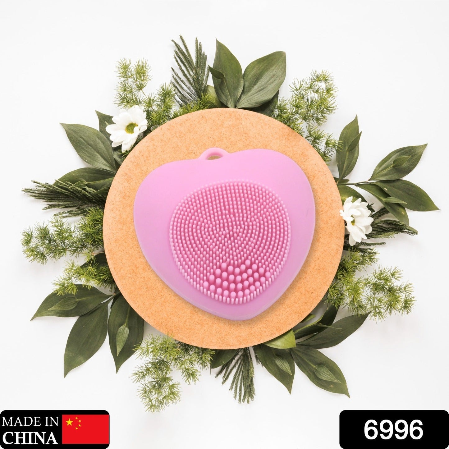 6996 Waterproof Face Wash Brush, Face Scrubber Facial Cleansing Brush Exfoliating Silicone Face Hot Compress Scrubber Cleaning, for Deep Skin Care Heart Shaped, for Women for Home