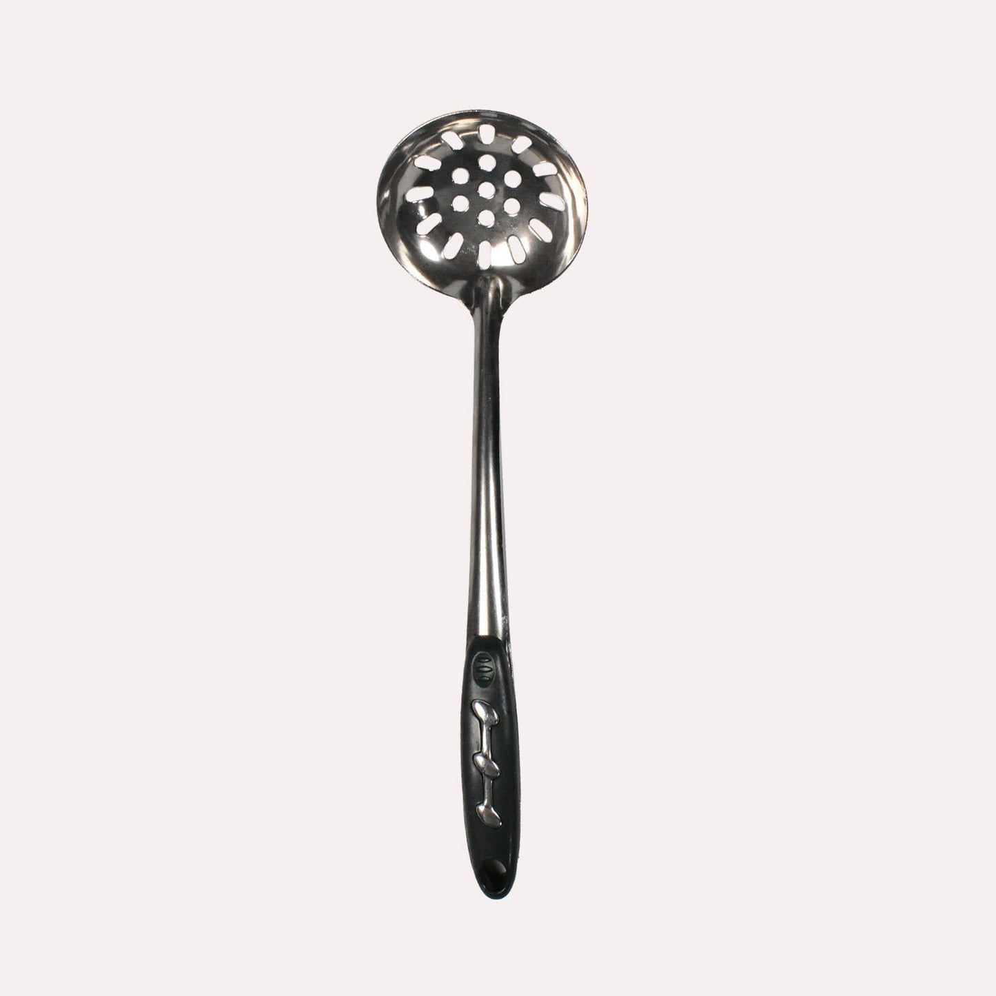 Stainless Steel Slotted Spoon with Vacuum Ergonomic Handle, Comfortable Grip Design Strainer Ladle for Kitchen 